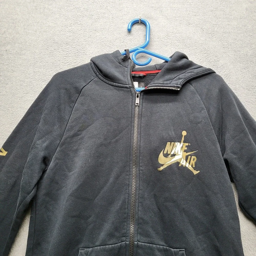 Jordan Men Hoodie S Black Jumpman Nike Air Activewear Logo Zipper Y2K‎